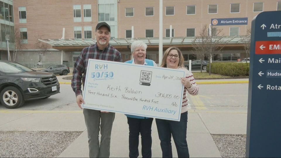 Barrie man wins over $300K with RVH 50/50 draw