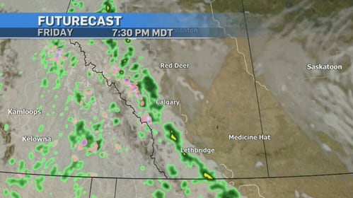 Nighttime thunderstorms expected for Calgary