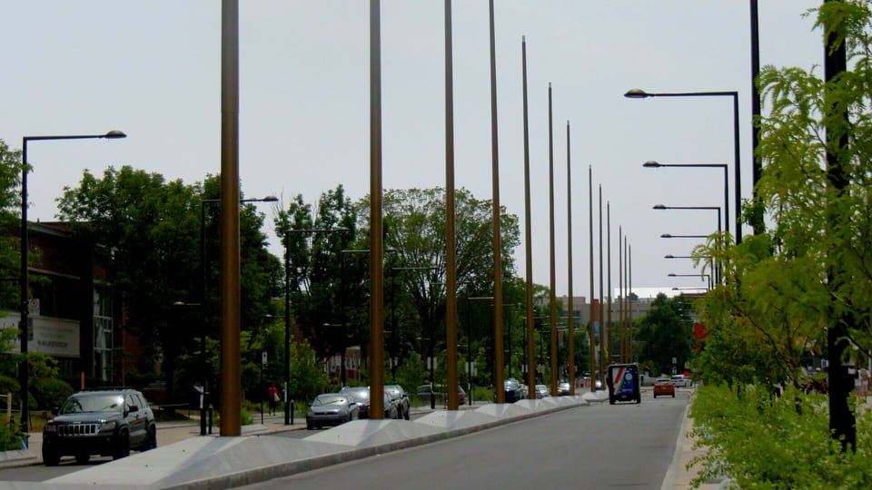 Poles near Montreal Olympic Stadium draw mixed reactions