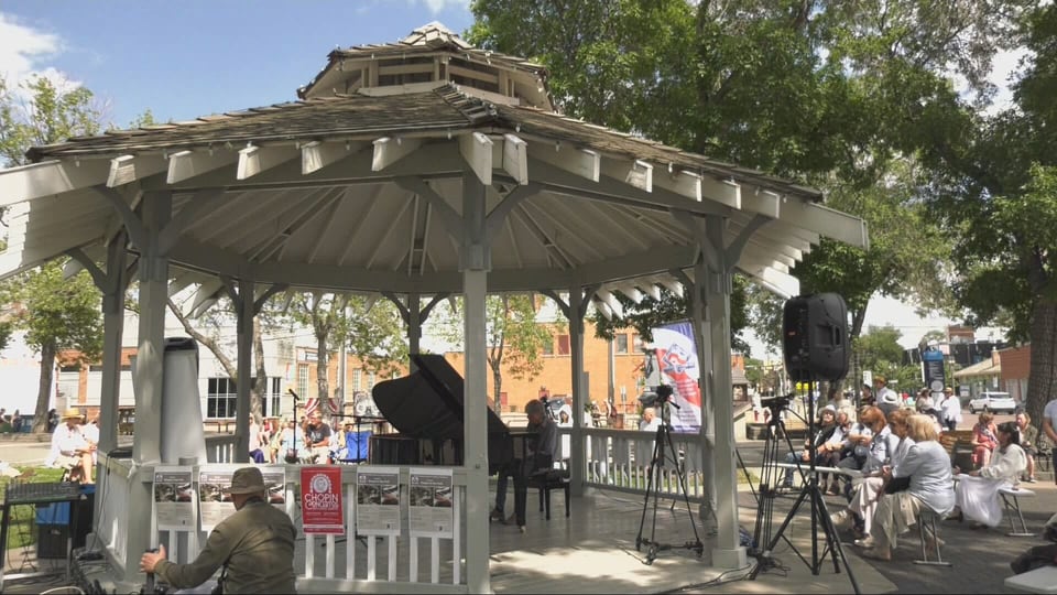 Musicians perform in Old Strathcona
