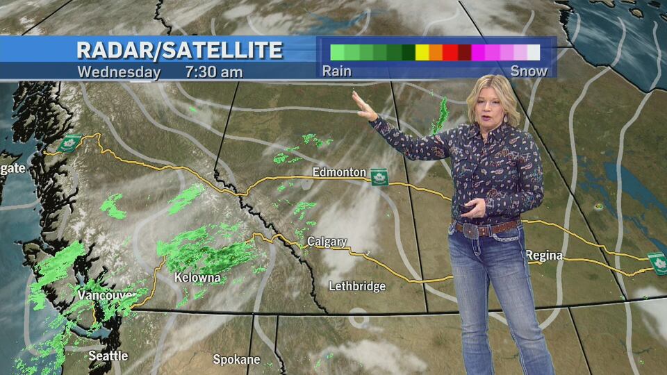 Risk of thunderstorms in central Alberta