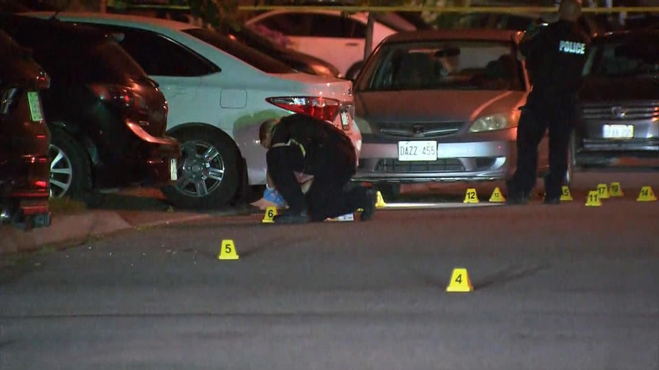 Police find several empty shell casings after gunfire reports in Brampton