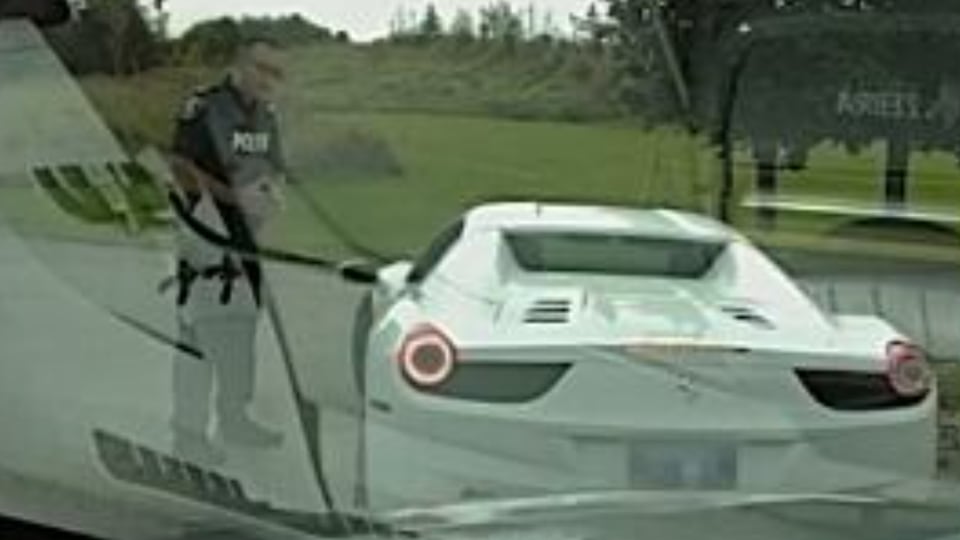 ‘Ma, you have to come pick me up’: Ferrari impounded after driver in Ontario nearly doubles the speed limit