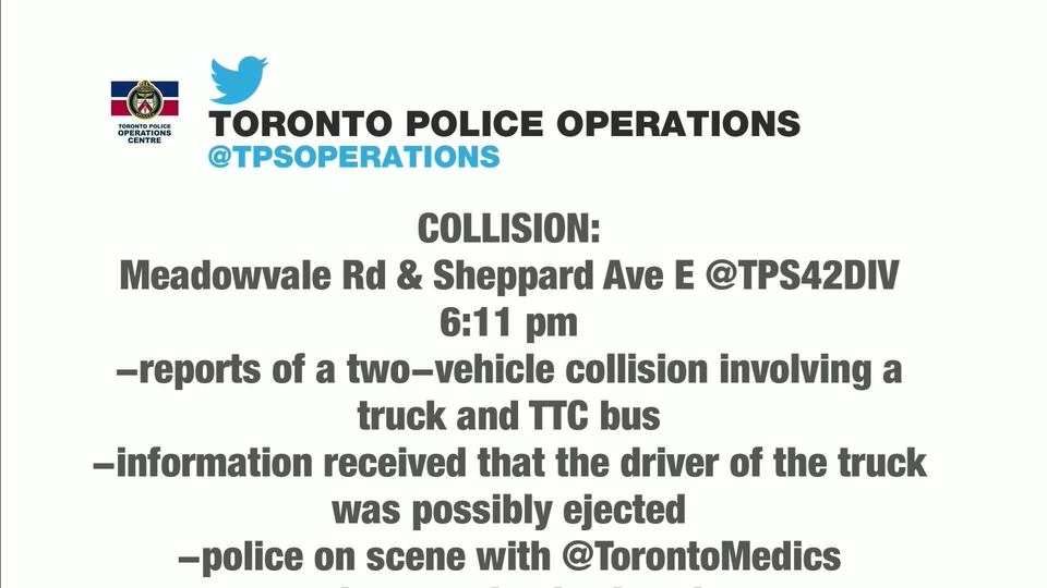 Man dies following reported collision with TTC bus in Scarborough