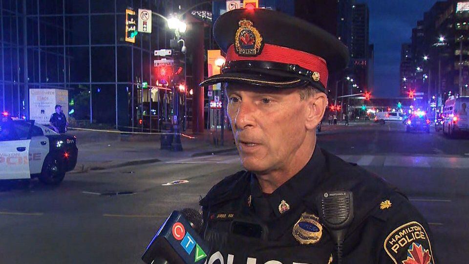 Police describes scene following a fatal shooting in downtown Hamilton