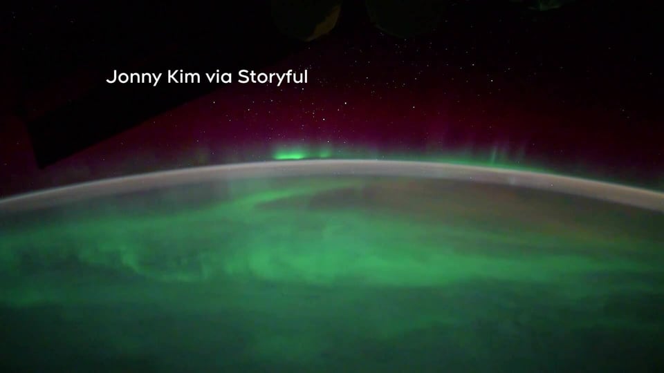 Timelapse of the auroras from Space