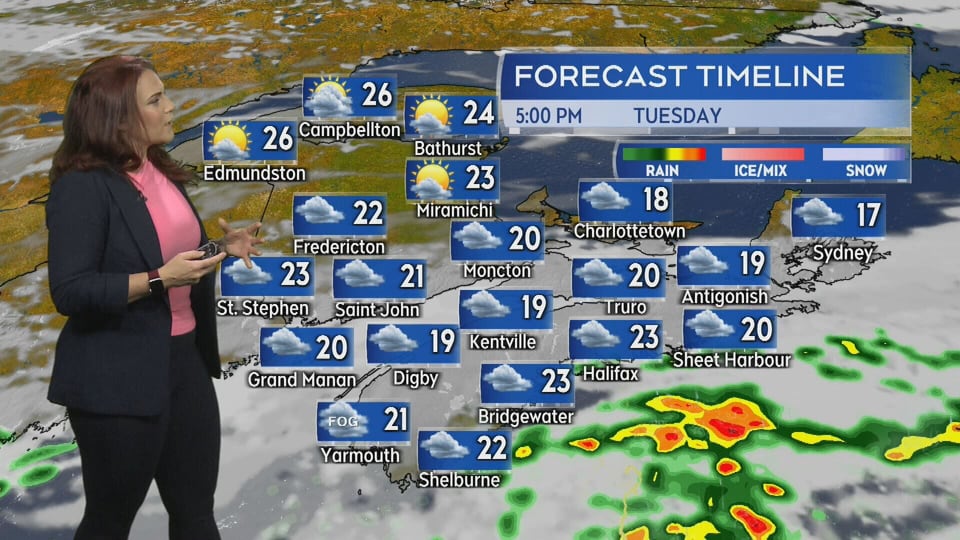 Showers, thunderstorms to end in N.S. Tuesday evening