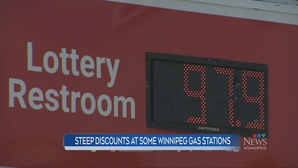 Steep discounts at some Winnipeg gas stations