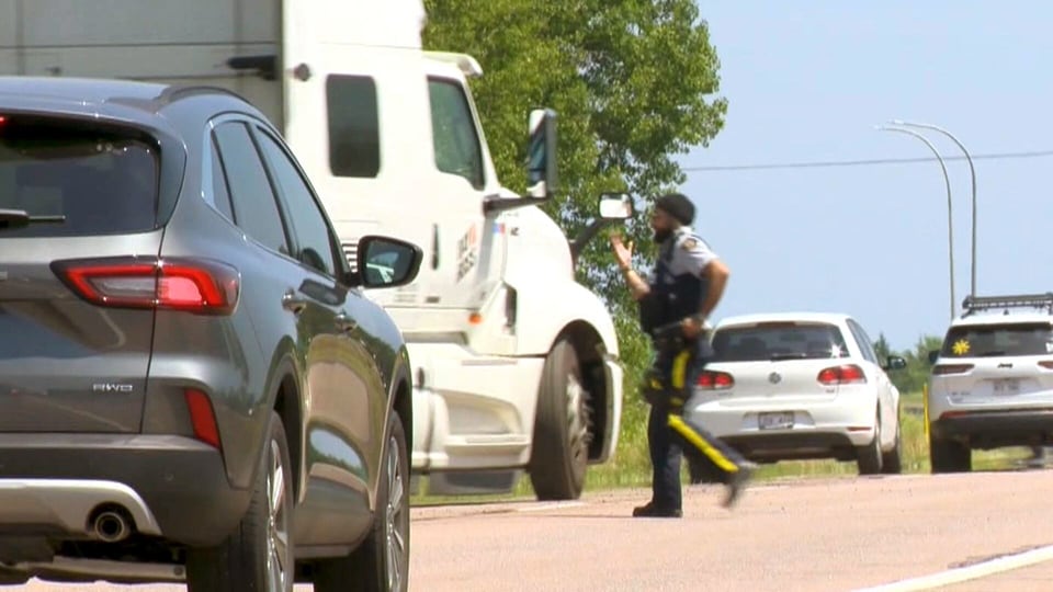 Section of N.B. highway closed due to collision