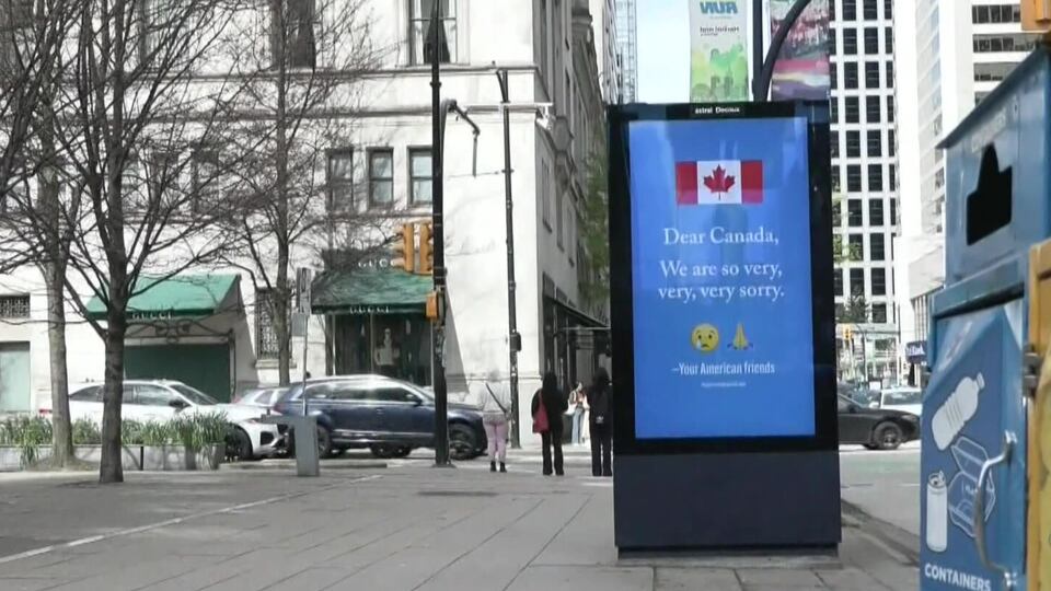 U.S. apology posters pop up in Vancouver