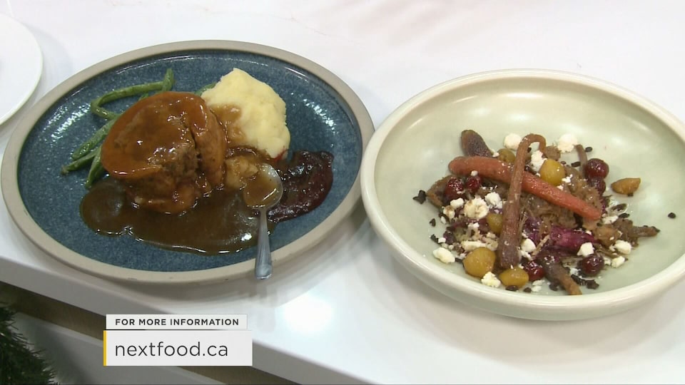 Christmas turkey plated dinner at home