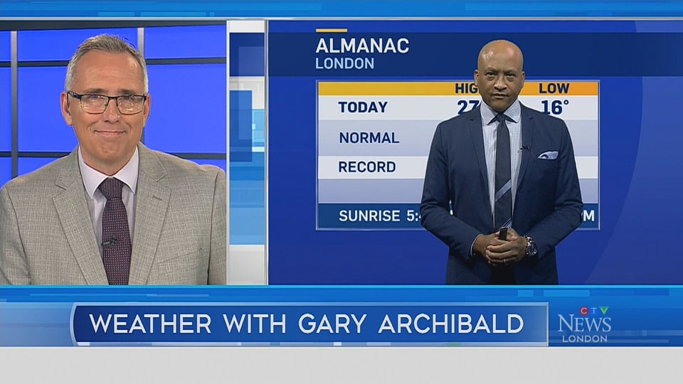 Weather at six for the London region: June 30